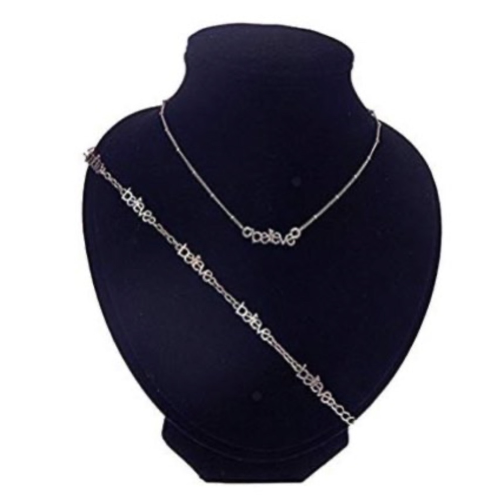 Inspirations Believe Necklace and Bracelet Set